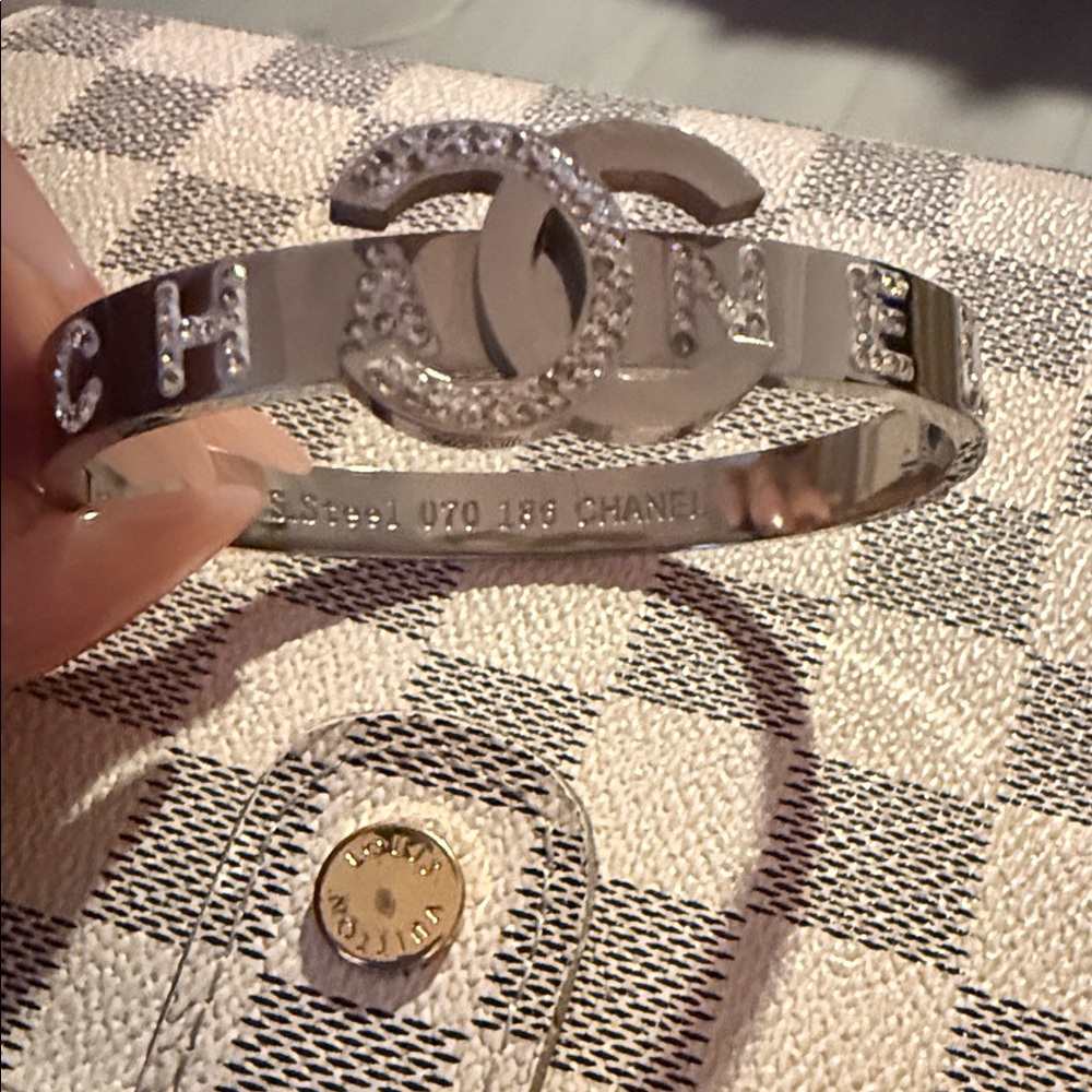 Silver Logo Bangle